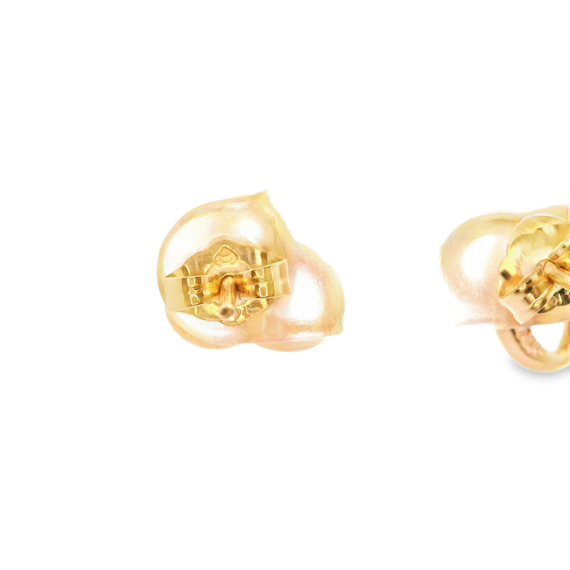 14K YG Diamond Knot Style Earrings