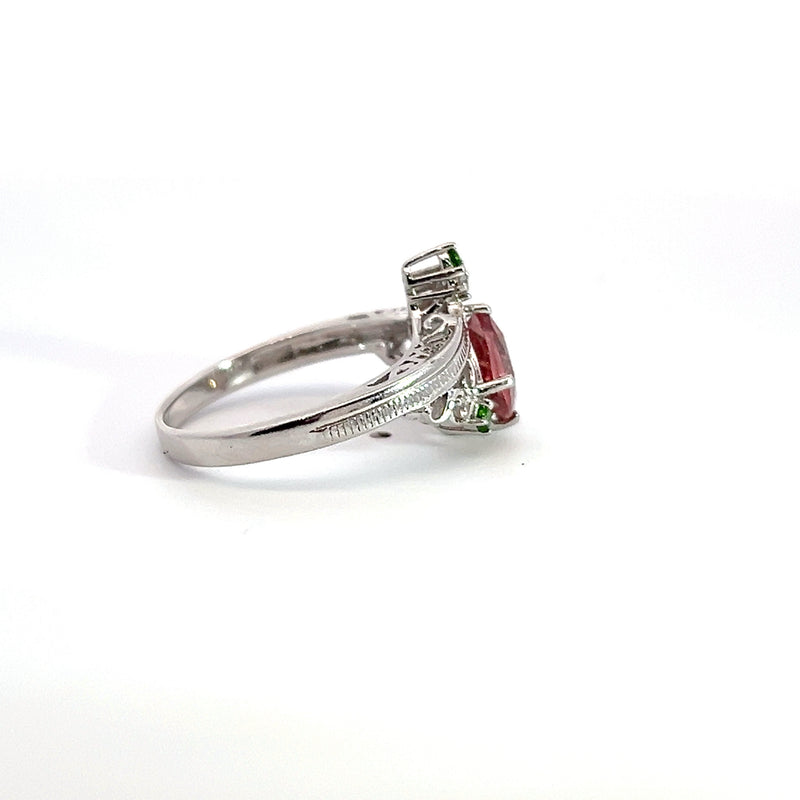 Sterling Silver Pink Tourmaline Ring