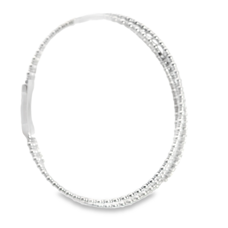 14K WG Flexible Diamond Bangle Bracelet