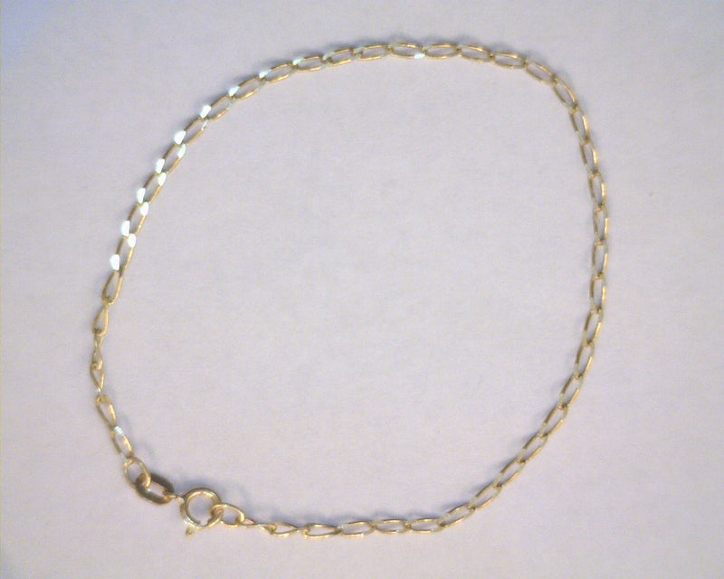 14K YG LINK BRACELET 7