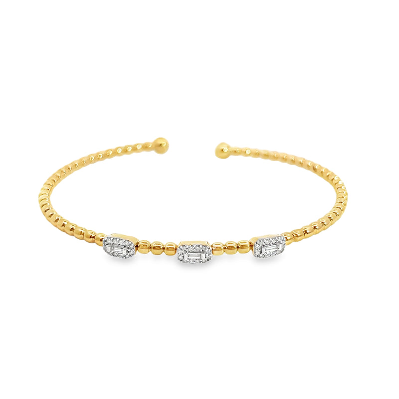 10K YG Diamond Bangle Bracelet