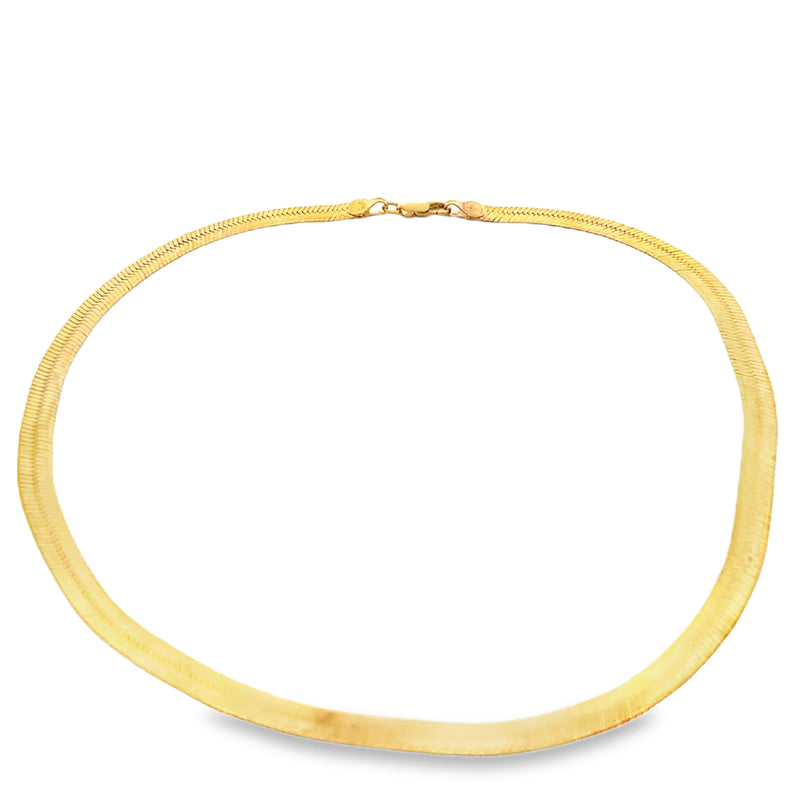 Gold Plated Sterling Silver Herringbone Chain 20