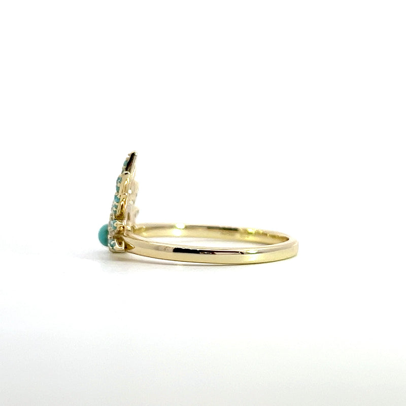 14K yellow gold plated synthet