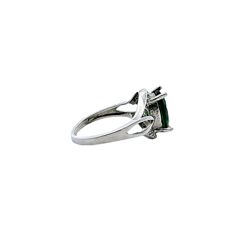 Sterling Silver Green CZ Ring