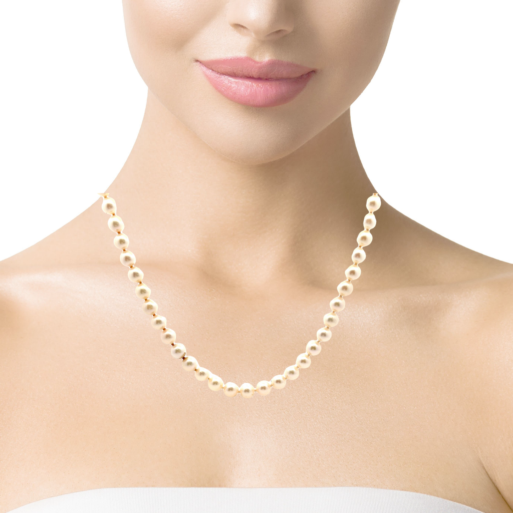 14K YG 25" Pearl Necklace