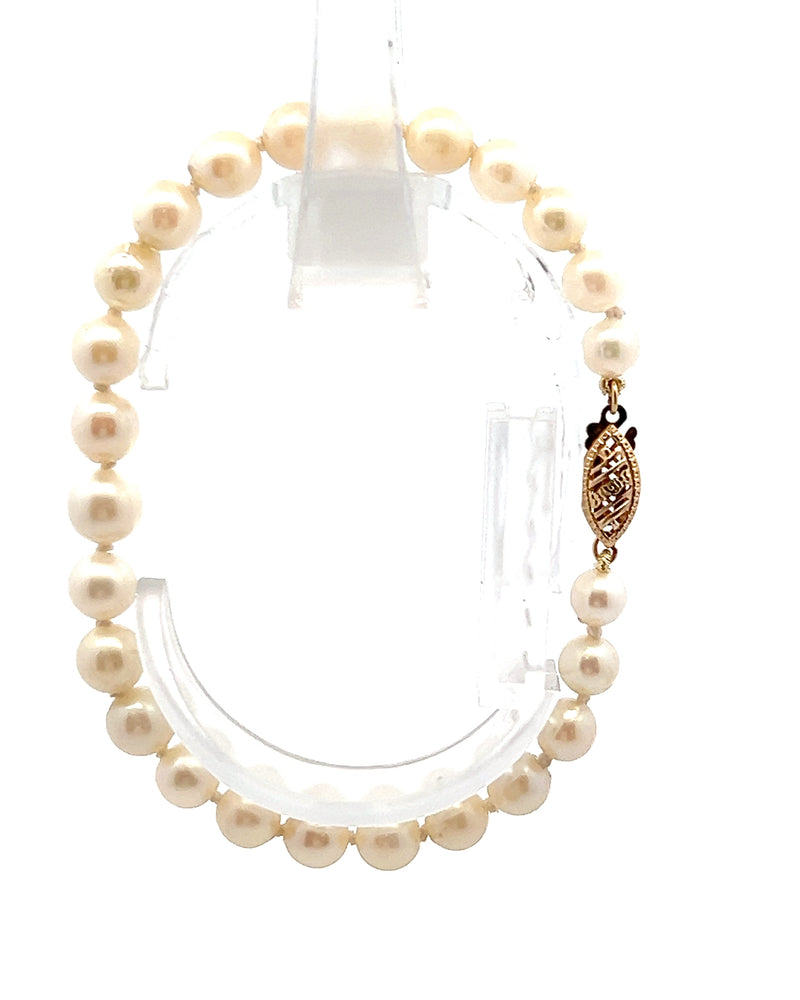 14K YG Freshwater Pearl Bracelet
