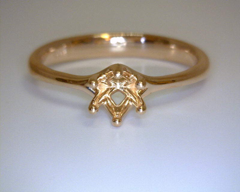 14K RG SOLITAIRE RING