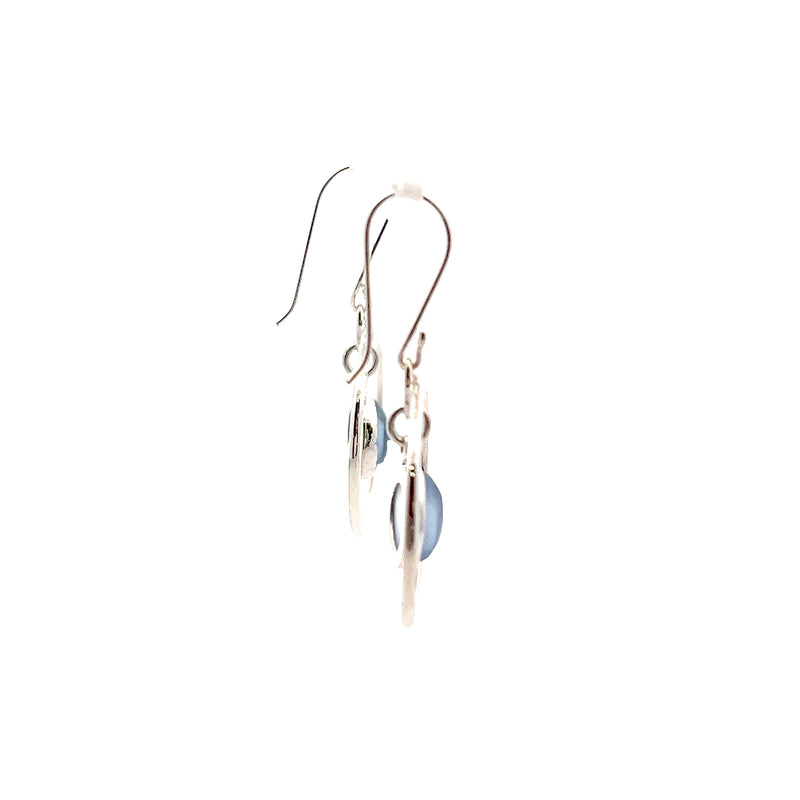 Sterling Silver Beach Glass Earrings