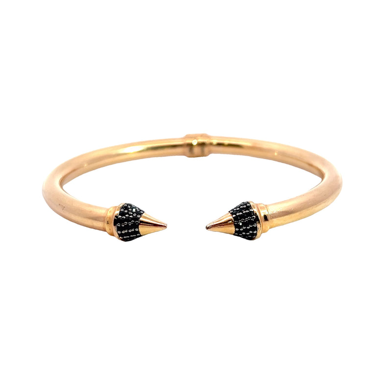 Bronze Milor Cuff Bracelet with Black CZ