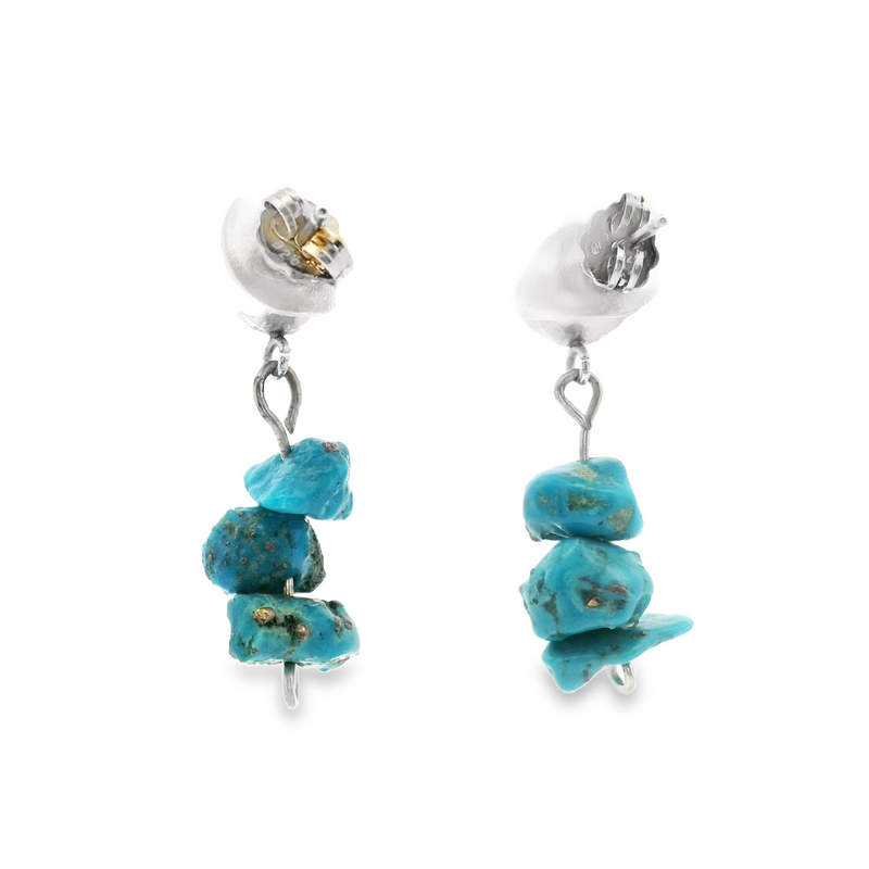 Sterling Silver Turquoise Dangle Earrings