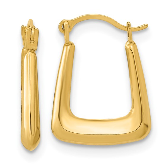 14k Polished Hollow Fancy Hoops