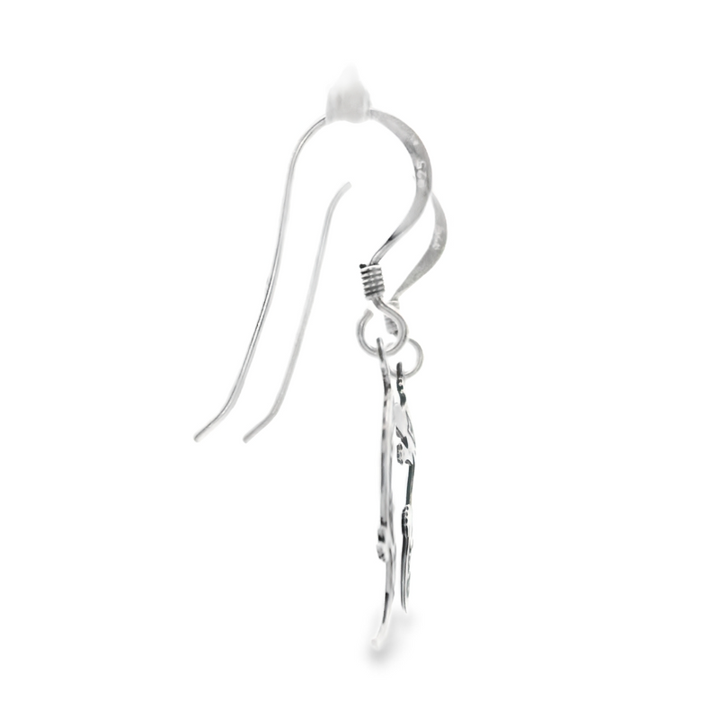 Sterling Silver Lizard Dangle Earrings