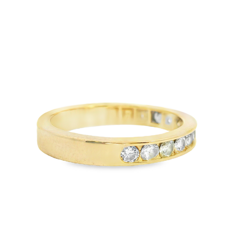 14K YG Channel Set Diamond Band