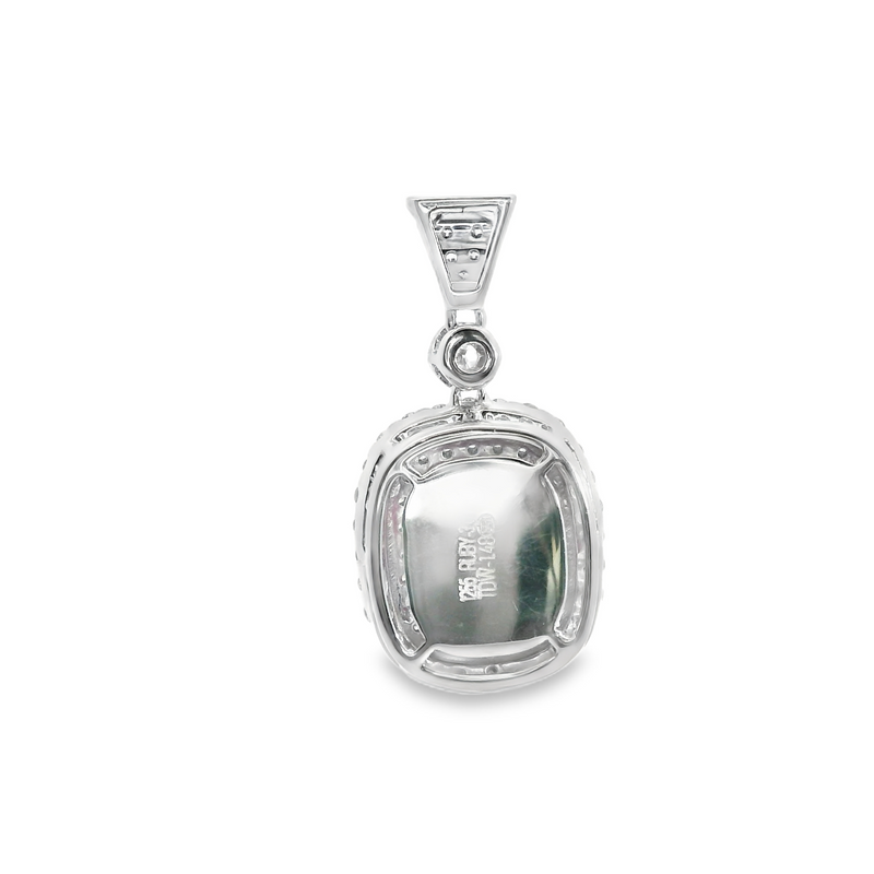 14K WG Ruby & Diamond Pendant