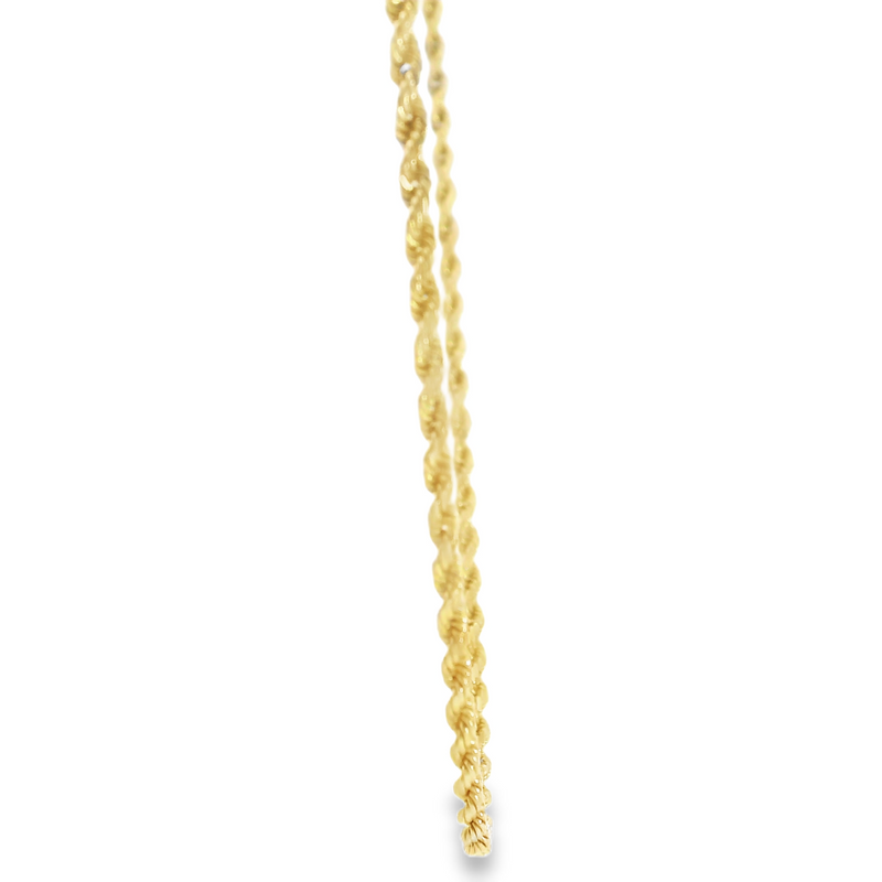 14K YG Solid Rope Chain