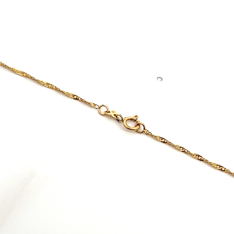 14K YG Twisted Rope Chain