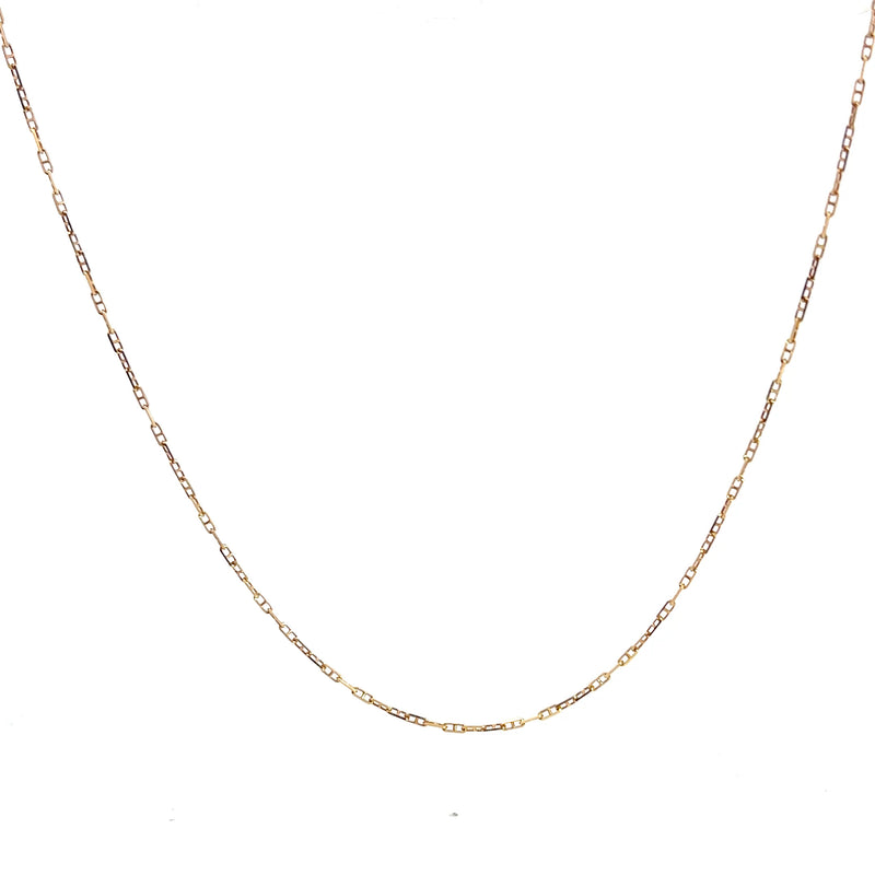 14K YG Diamond Cut Anchor Link Chain 16"