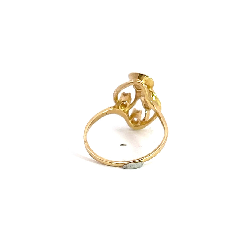 14K YG Freeform Ring