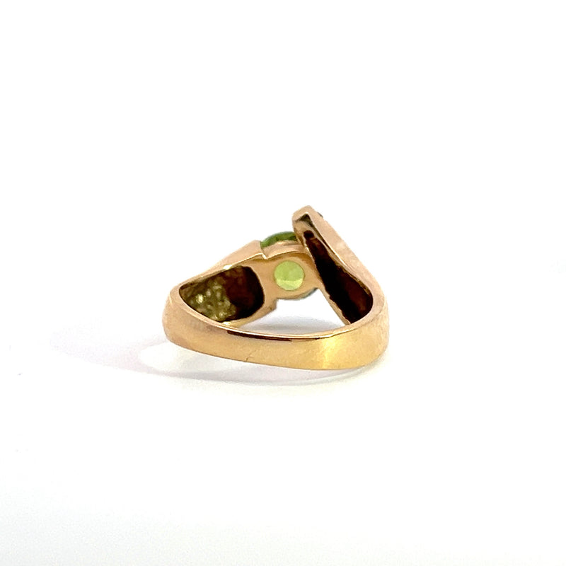 14K YG Peridot Ring