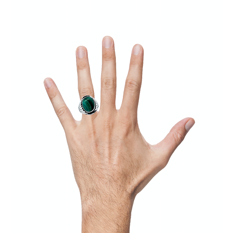 Sterling Silver Malachite Ring