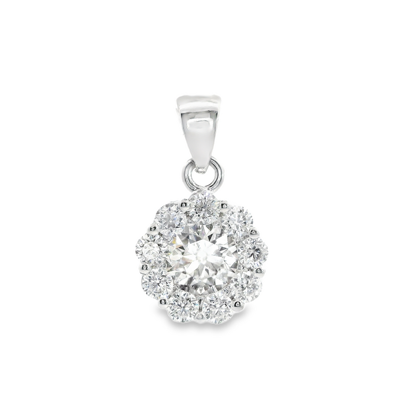 Sterling Silver Moissonite Pendant