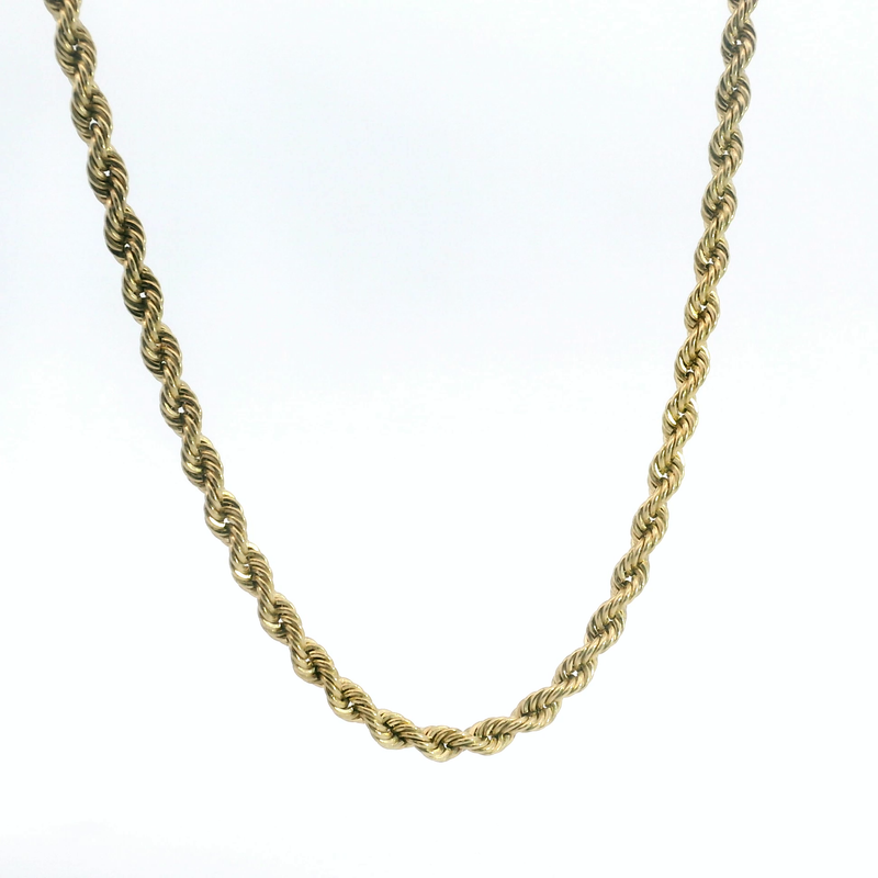 14K YG 18" Rope Chain