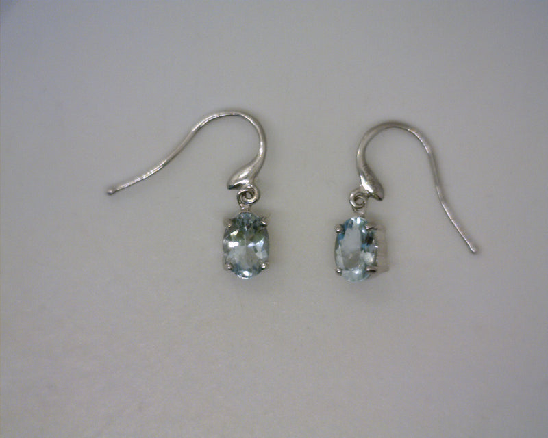 10K WG Aquamarine Earrings