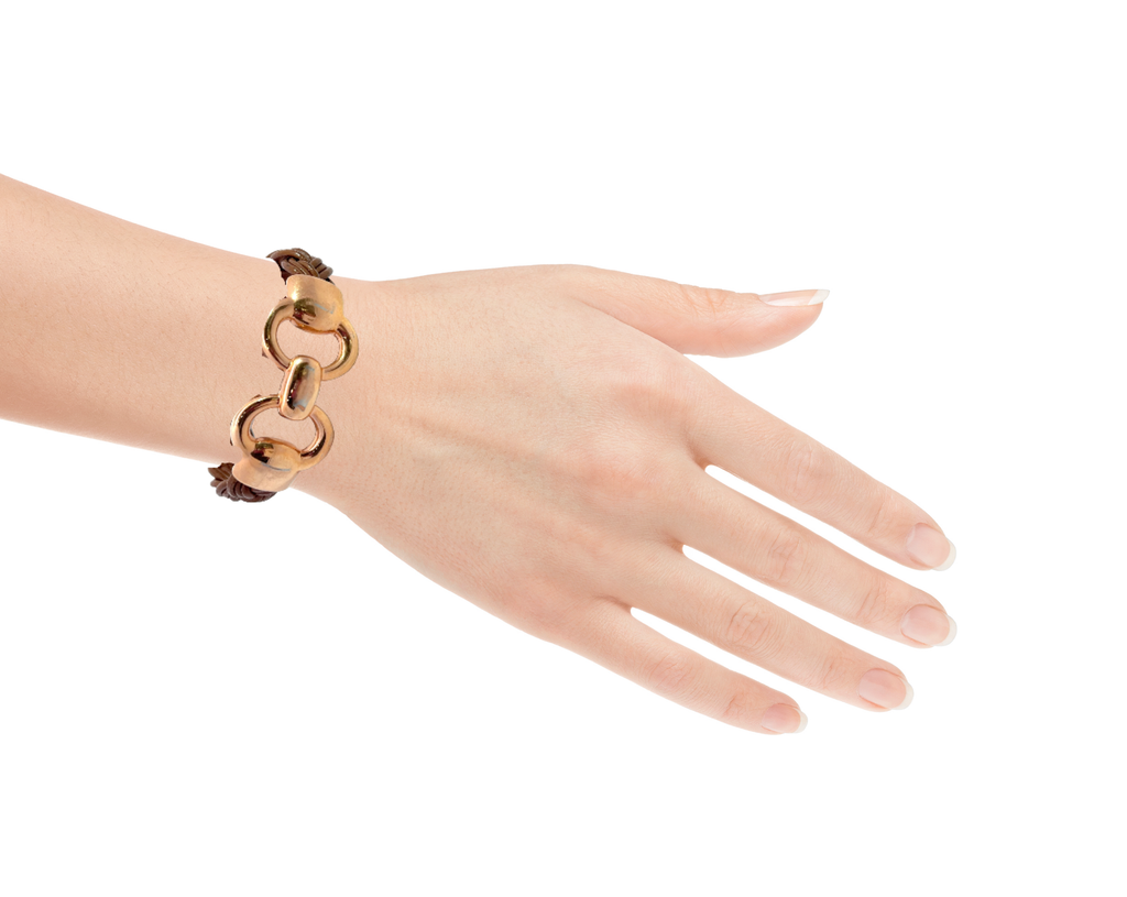 Bronze Milor Brown Braided Bracelet