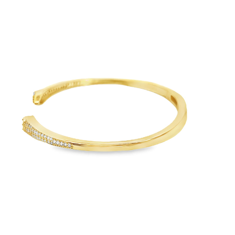 Gold Plated CZ Cuff Bracelet