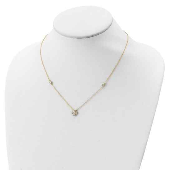 Gold Tone Clover Necklace