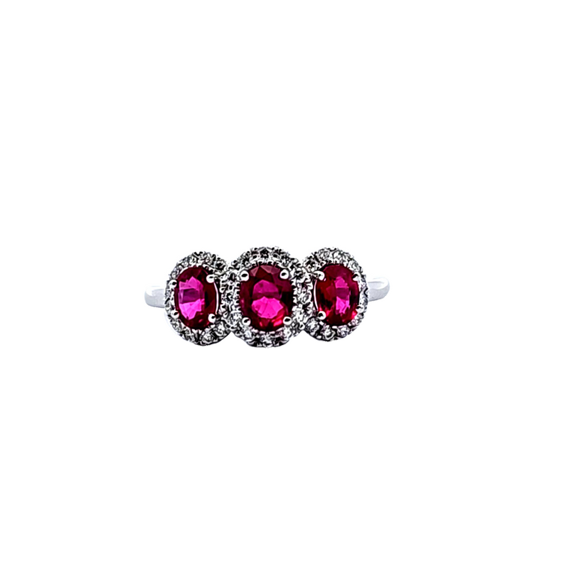 14K WG Ruby & Diamond Ring