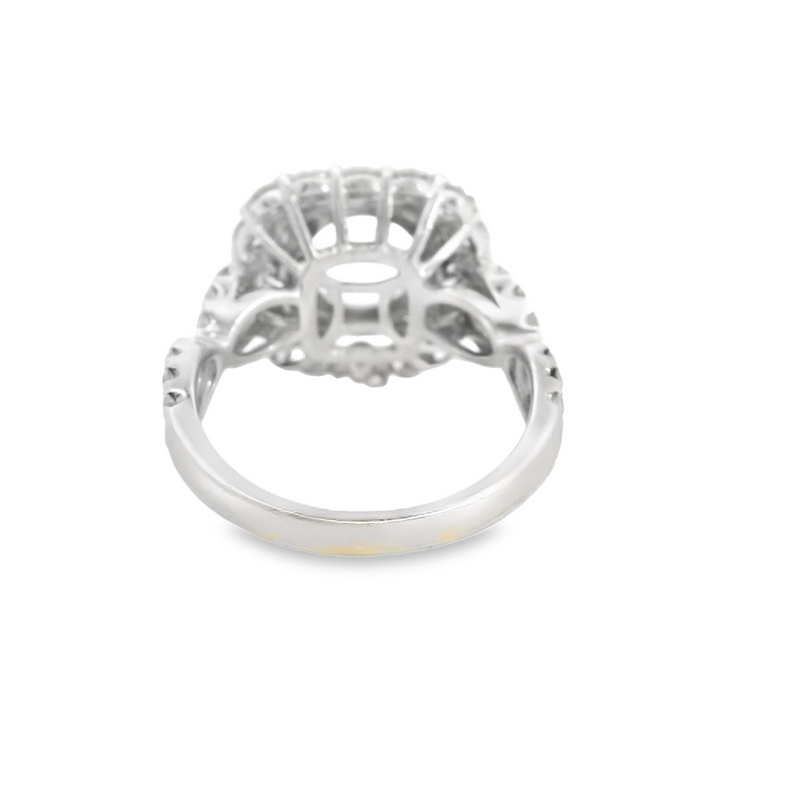 14K TT Diamond Semi Mount Ring