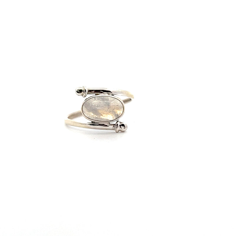 Sterling Silver Rainbow Moonstone Ring