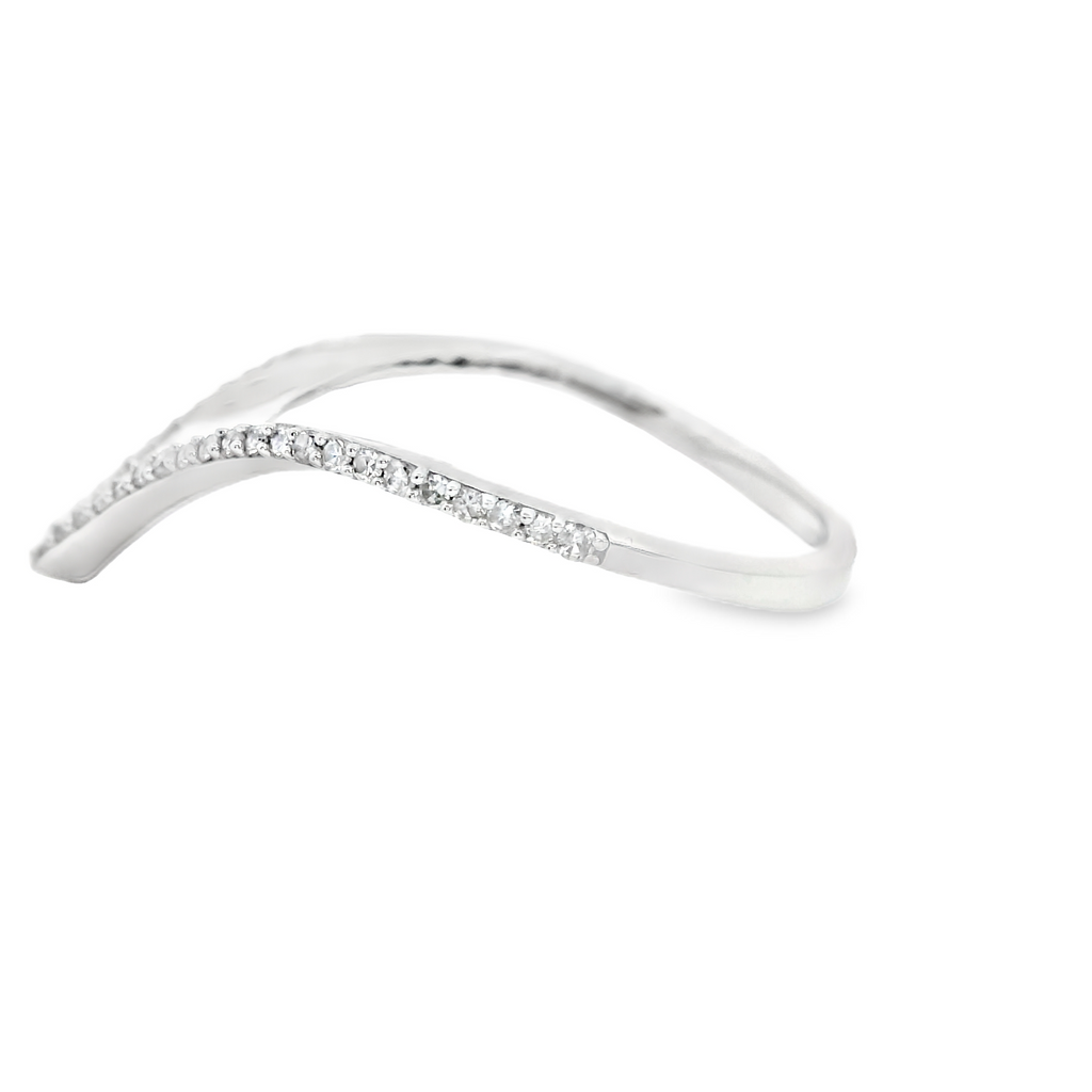 10K WG Chevron Diamond Band