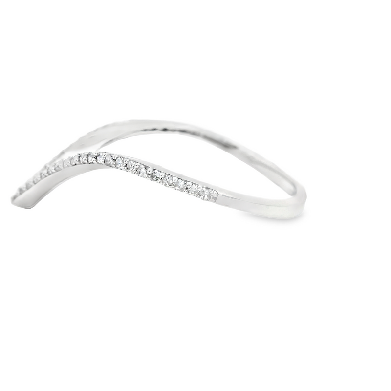 10K WG Chevron Diamond Band