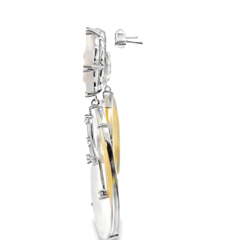 Silver Mohter of Pearl Earrings