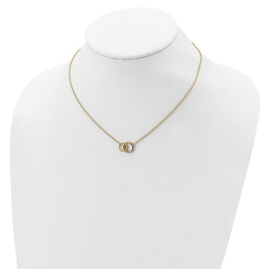Sterling Silver Rainbow Circle Necklace