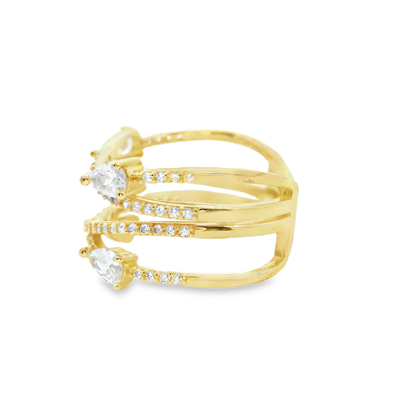 Gold Plated CZ Ring