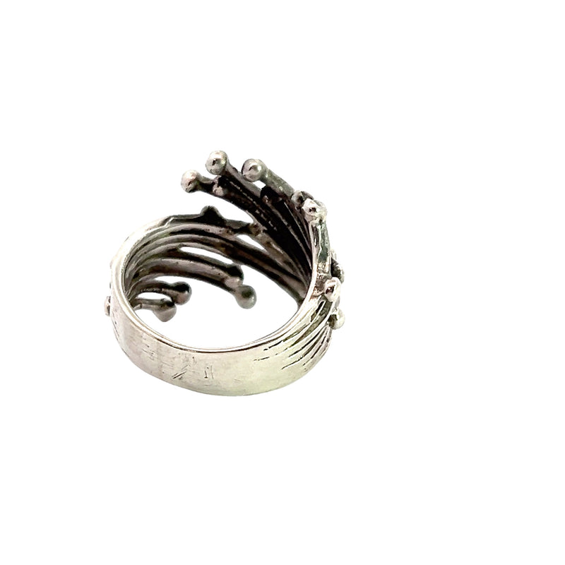 Sterling Silver Multi Row Bypass Ring