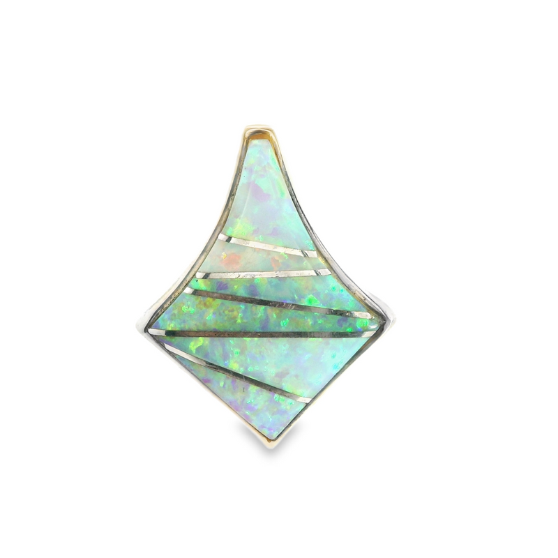Sterling Sliver & Opal Inlay Pendant