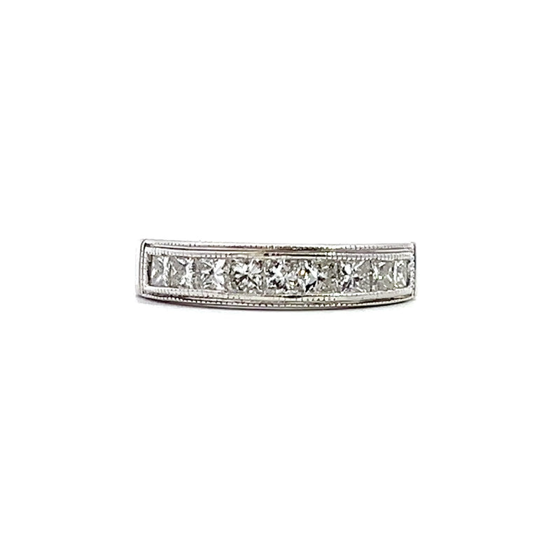 14K WG Channel Set Princess Cut Diamond Band