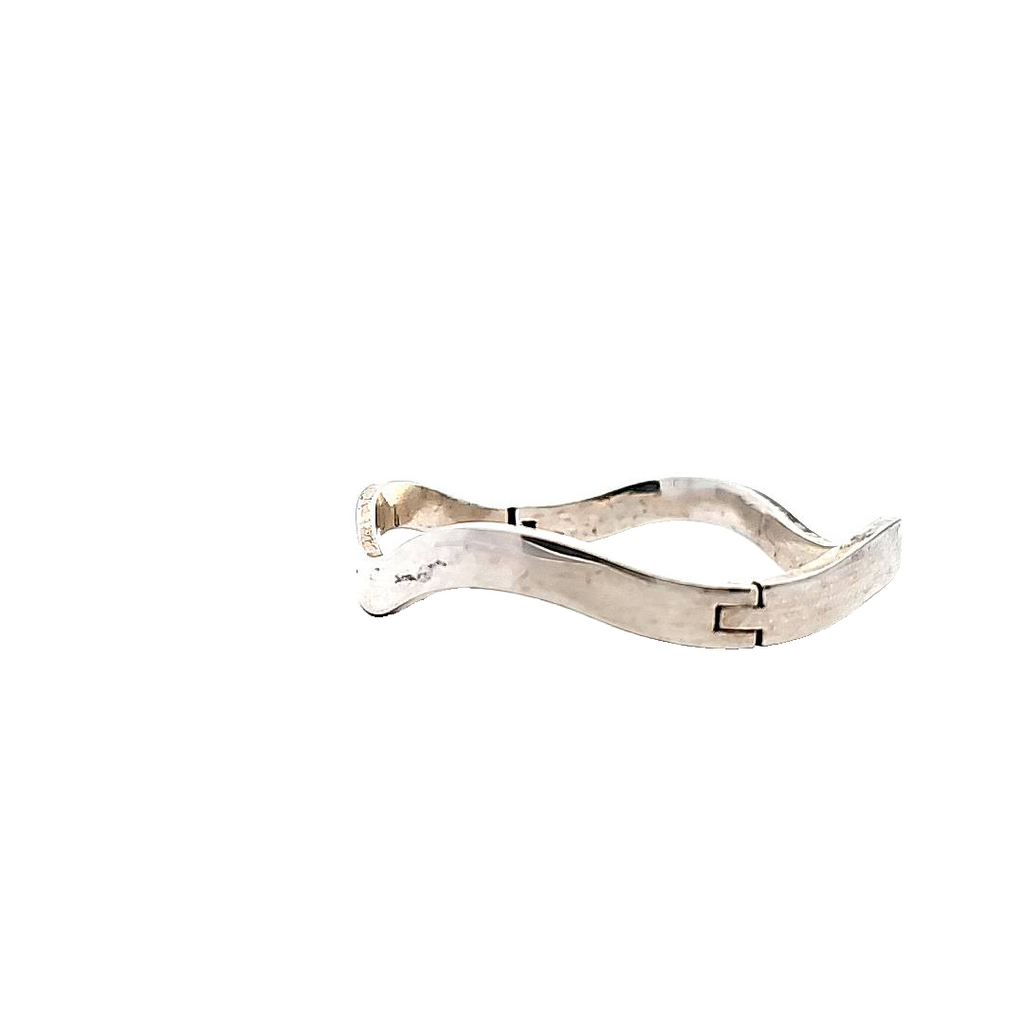 Sterling Silver Wave Bangle Bracelet