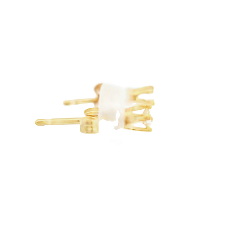 14K YG Diamond Stud Earrings 0.08 CT TW
