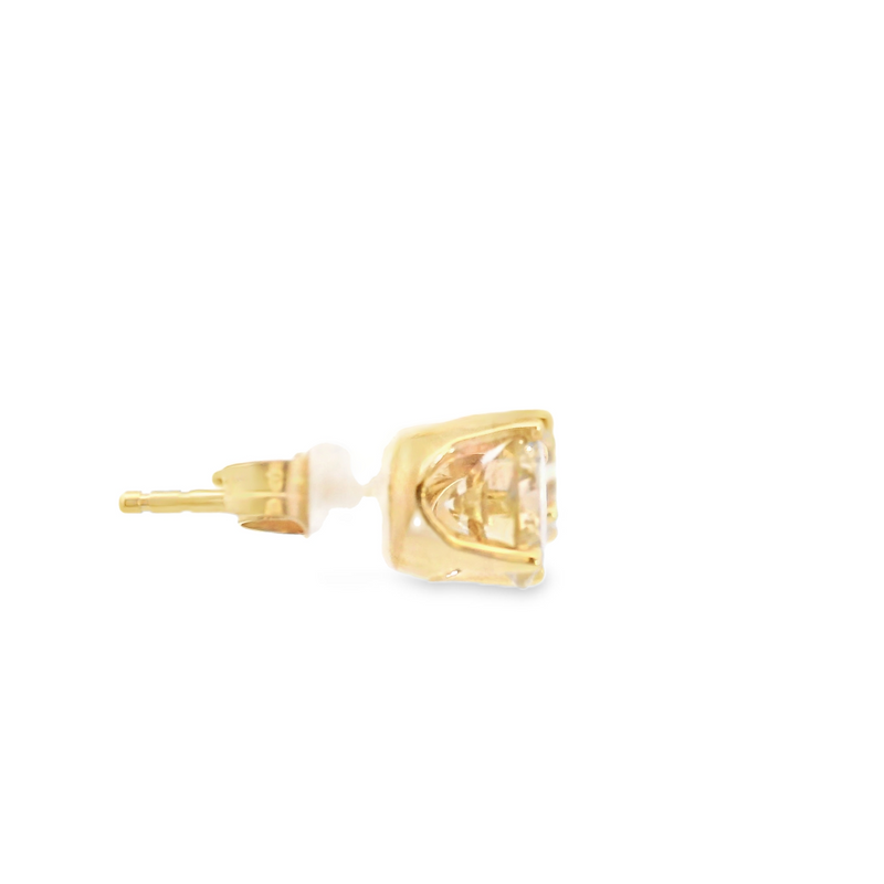 14K YG Diamond Stud Earrings 1.50 CT TW