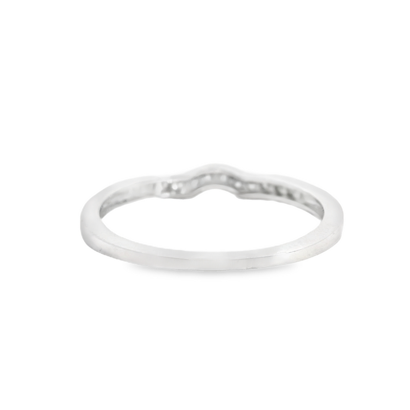 14K WG CURVED DIAMOND BAND