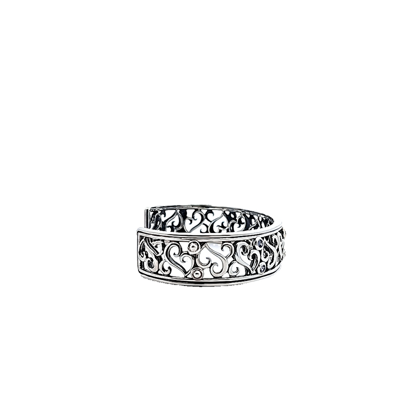 Sterling Silver & 18K YG Iolite Cuff Bracelet