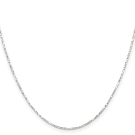 Sterling Silver 1mm Round Spiga Chain 20"