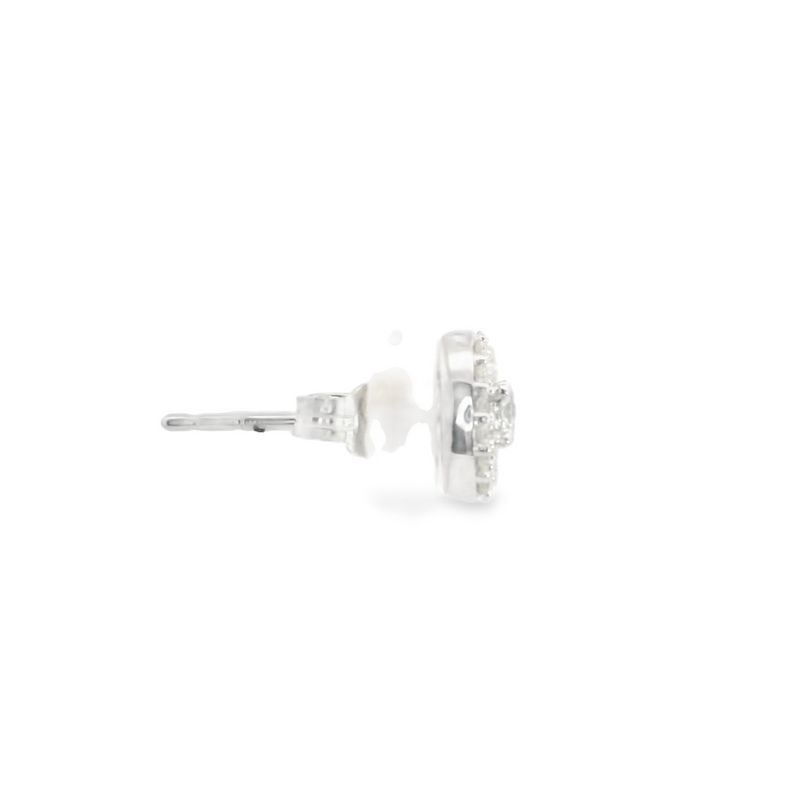 10K WG Oval Diamond Stud Earrings