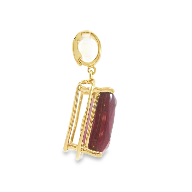 10K YG Synthetic Ruby Pendant