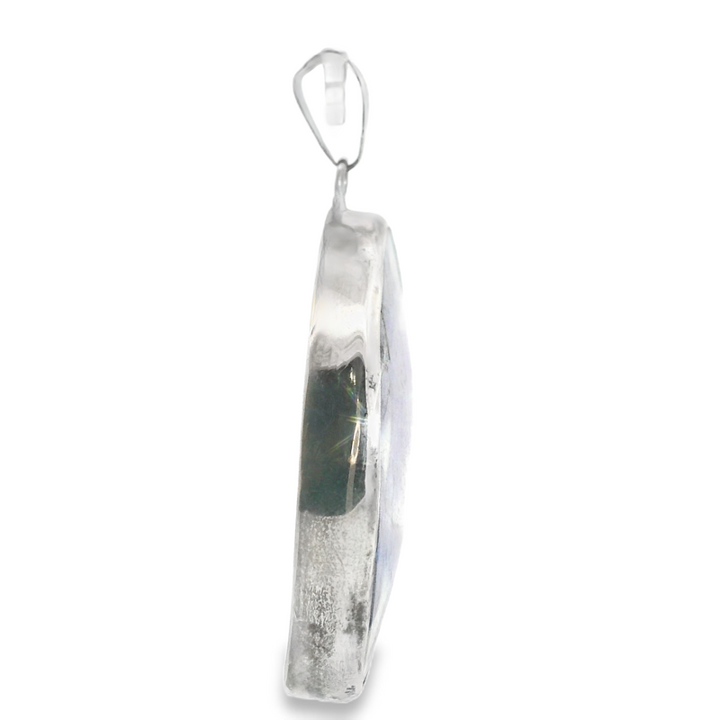 Sterling Silver Chinese Pottery Pendant